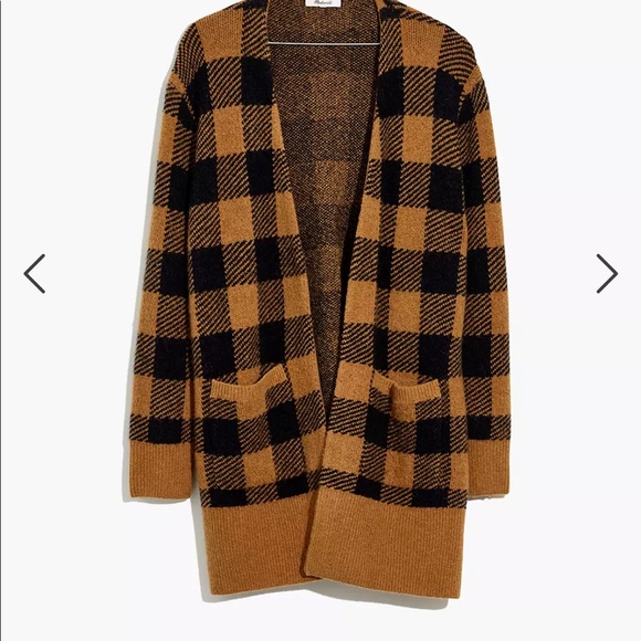 Madewell Sweaters - Madewell buffalo check long cardigan